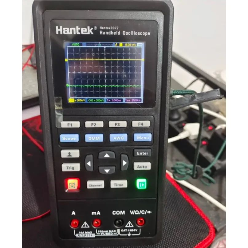 Osciloscopio Digital Portátil Hantek 2D72 de 70MHz y 2 Canales, 3 en 1, con Generador de Formas de Onda Integrado, Multímetro, Equipo de Prueba de Precisión