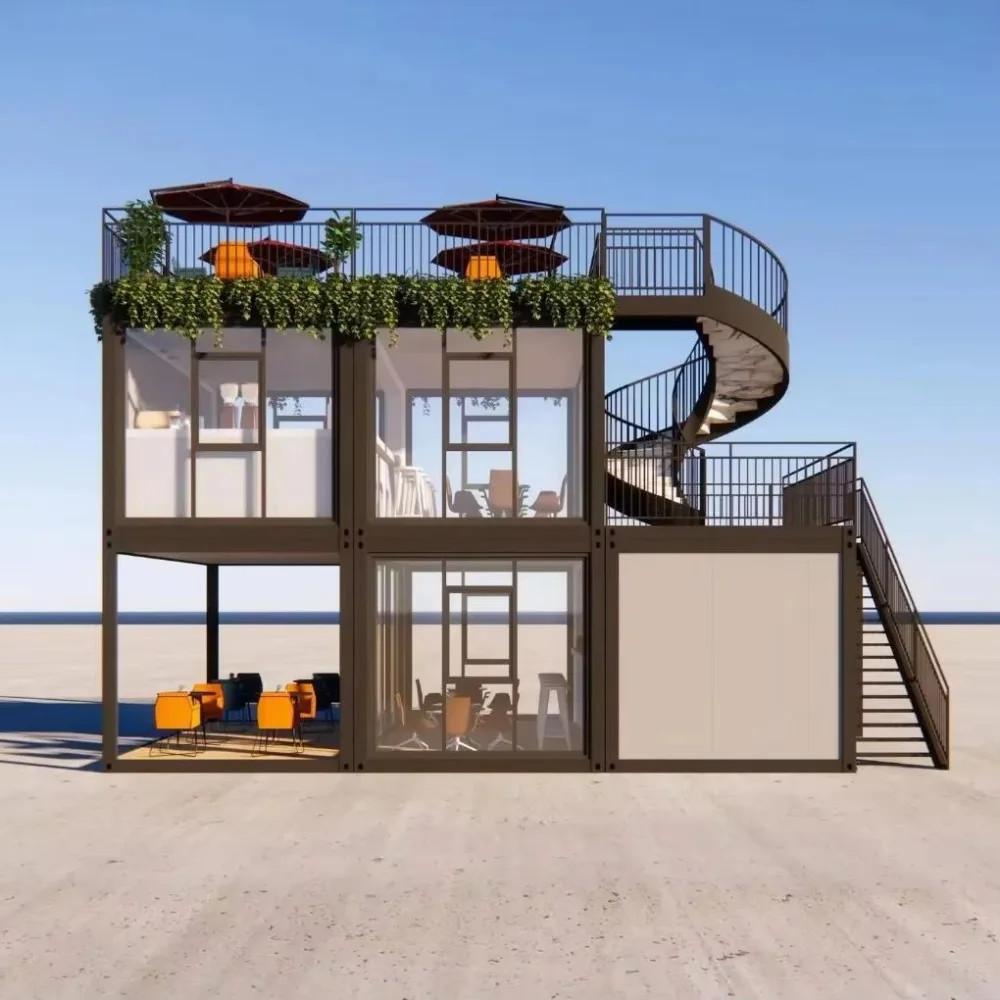 

20ft 40ft Prefab Expandable Container House Steel Portable Prefabricated Villa 2 Bedroom With Bathroom