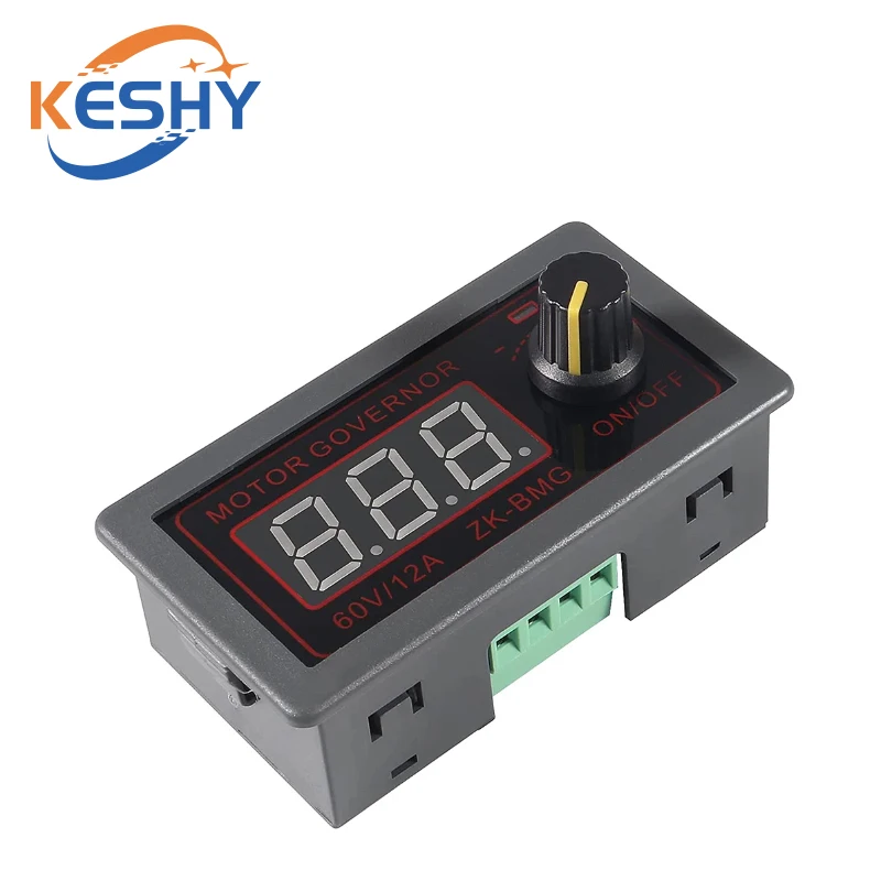 DC 9-60V 12v 24v 36V 48V 12A DC Motor Controller PWM Adjustable Speed Digital display encoder duty ratio frequency ZK-BMG