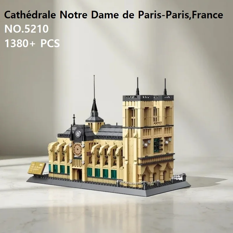 

Mini Building Blocks Cathédrale Notre Dame de Paris Architecture 5210 Model Bricks Assembly Educational Toy For Kids Adult Gifts