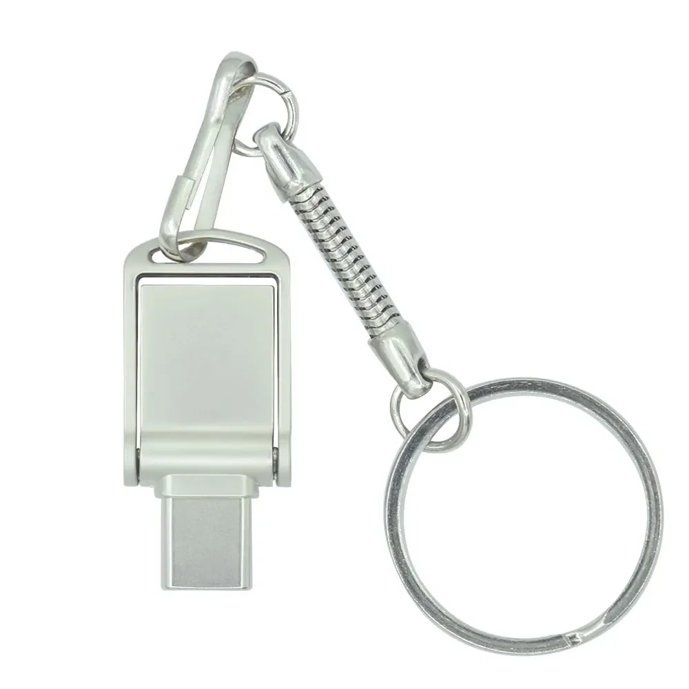 Mini clé USB 128 2 en 1 pour smartphone, 2.0 Go, type C, OTG, métallique, étanche, 64 Go