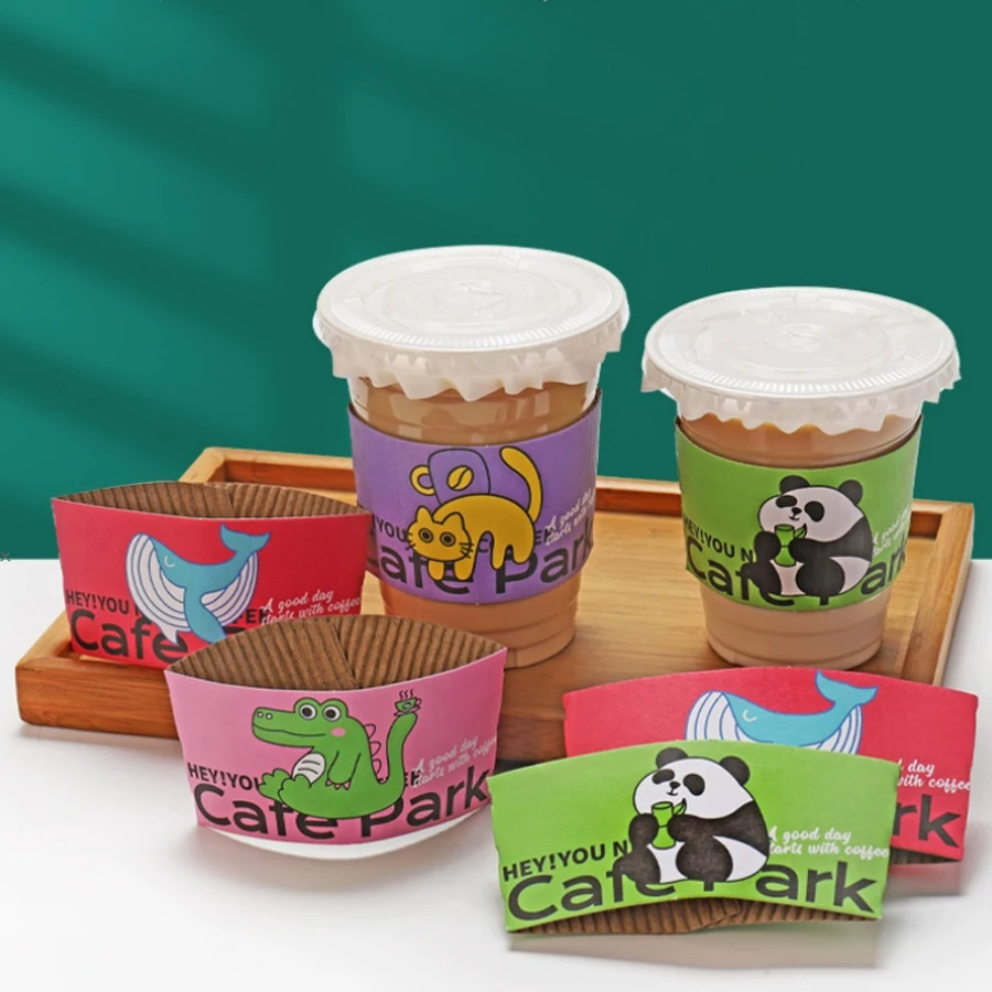 Custom Printed Cup Sleeves Cold Drinks Hot Drinks Put Hot Hand Protective Cover Coffee Logo Cup Cover