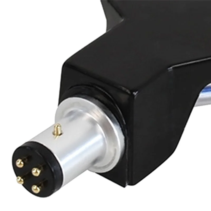 A52TTurntable Headshell Aluminium Alloy Headshell Record Turntable Needle Replacement Phono Stylus Cartridges Rack Black