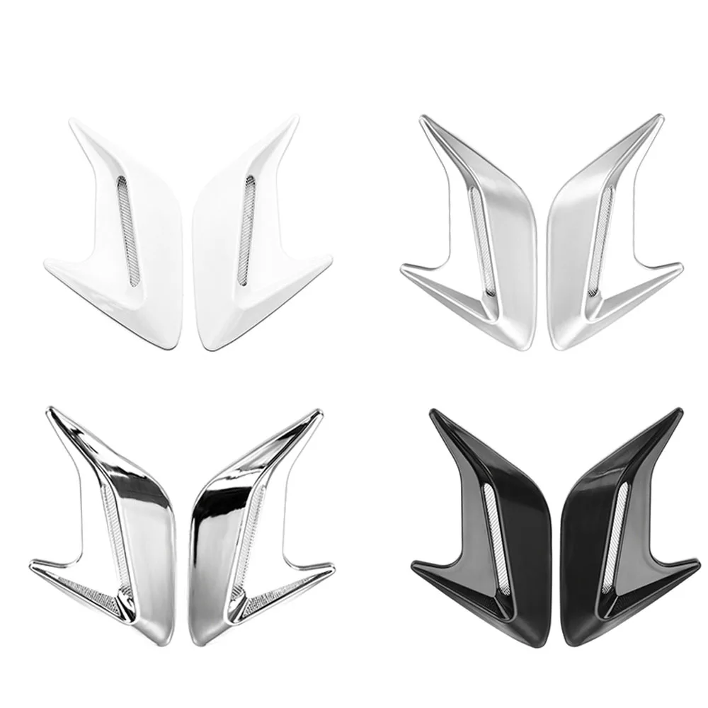 Car 3D Side Vent Stickers 2PCS - Simulation Shark Gill Air Intake Decals for Fender & Door Exterior Modification