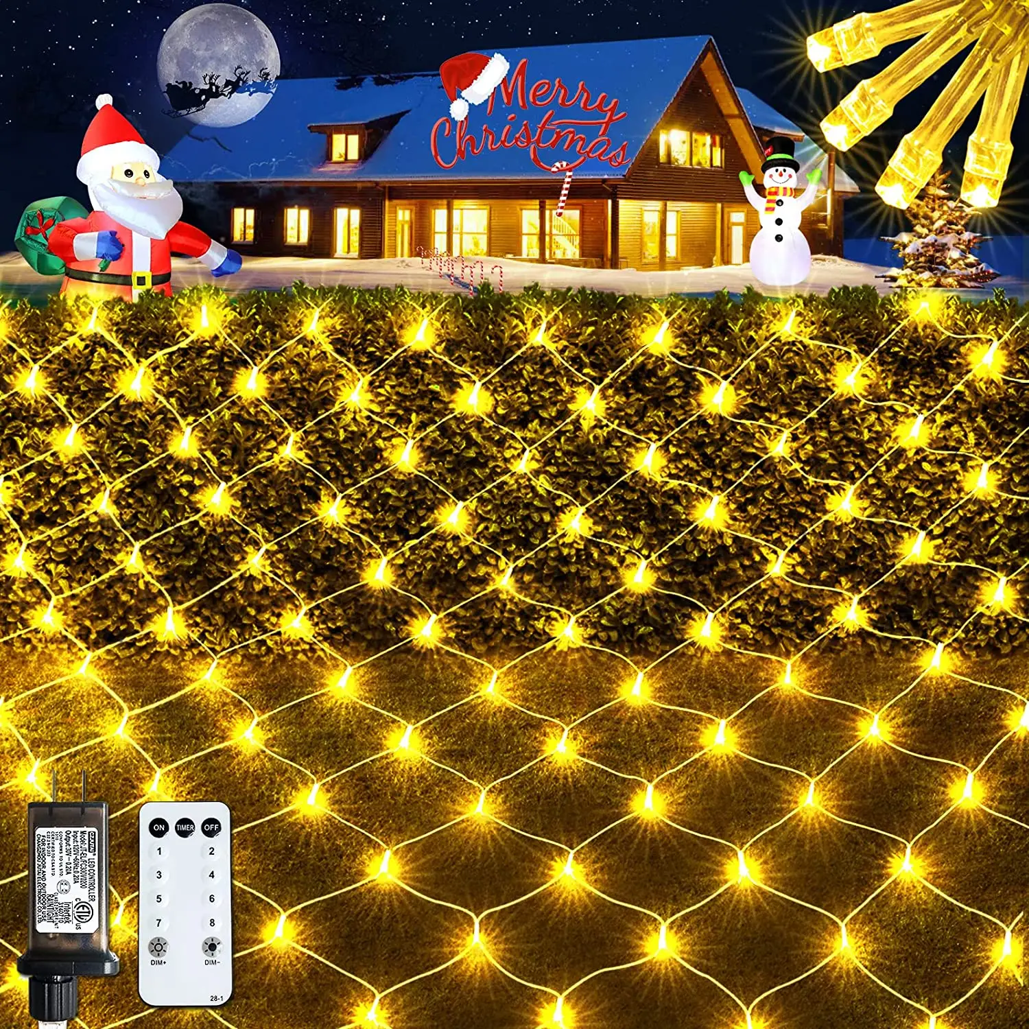 Net Mesh Lights EU/US Plug With 24V Transformer New Year Decoration 3x2m Wedding Decoration Fairy Lights  luces de exterior