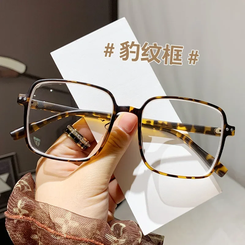 Anti-Blaulicht-Myopie-Brille, Retro-Brille mit großem Rahmen, flache/Grad-Brille, Myopie-Fertigbrille, 0–1,0–1,5–2,0–2,5–3,0–3,5–4,0 – Detail 16