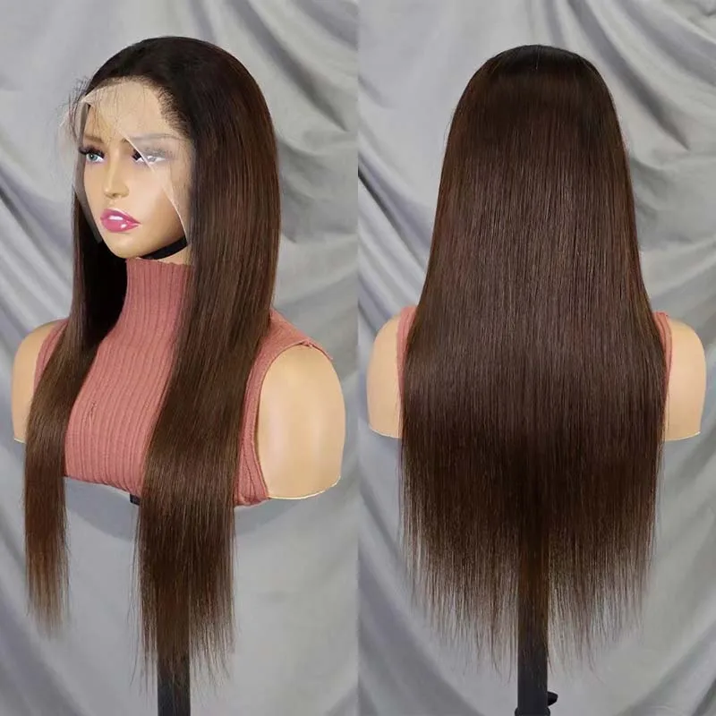 22 Inch Colored 1BT4 Straight Factory Outlet  Lace Frontal Wigs Grade 12A Wig Human Hair  Wigs Brazilian Remy Human Hair Wigs