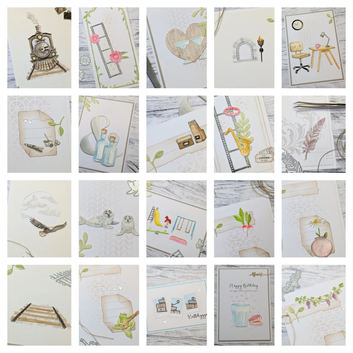 

Steam locomotive Flowers Playground Metal Cutting Dies DIY Making Card Scrapbook Embossed Paper Craft Template Decoration 2025