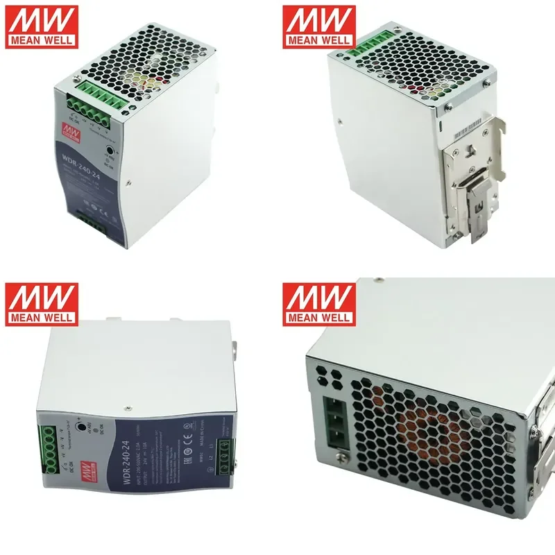 MEAN WELL WDR-240-24 Slim and Ultra Wide Input Range Din Rail Series Power Supply