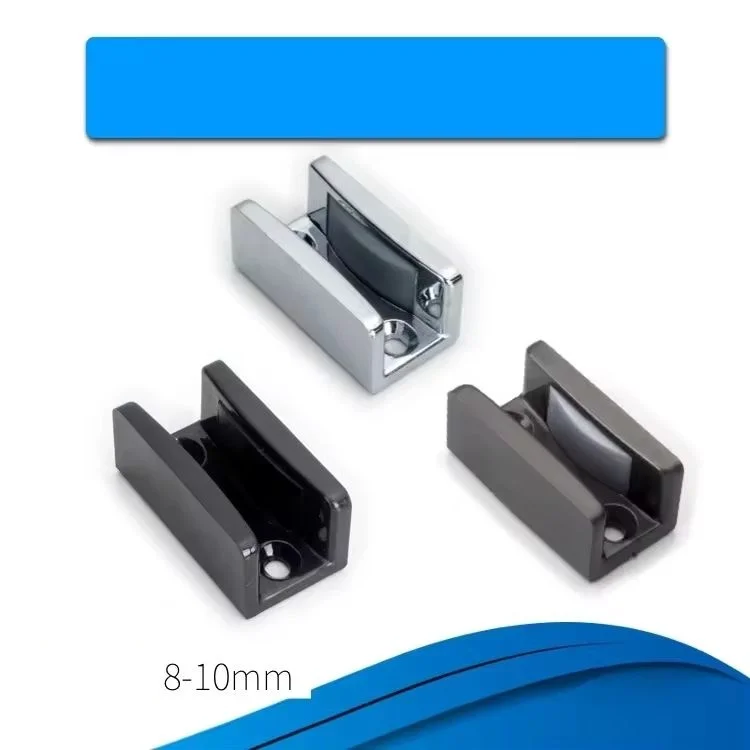 Glass Shower Sliding Door Positioner Limiter Single Side Single Slot Small Slider Guide Sway Stopper Bathroom Accessory (SQH102)