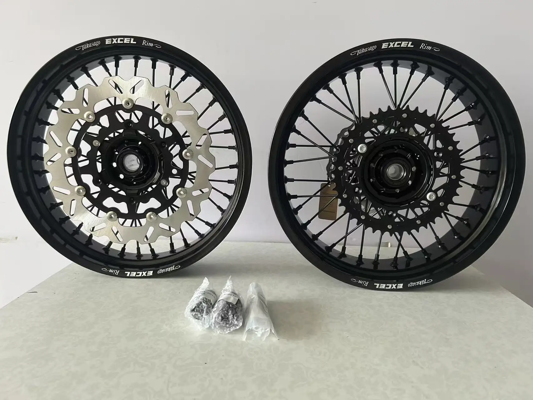 Suit for Stark Varg  2025 17*3.5-17*4.25 Forge Motorcycle Spoke Wheel Sets for Supermoto Rims
