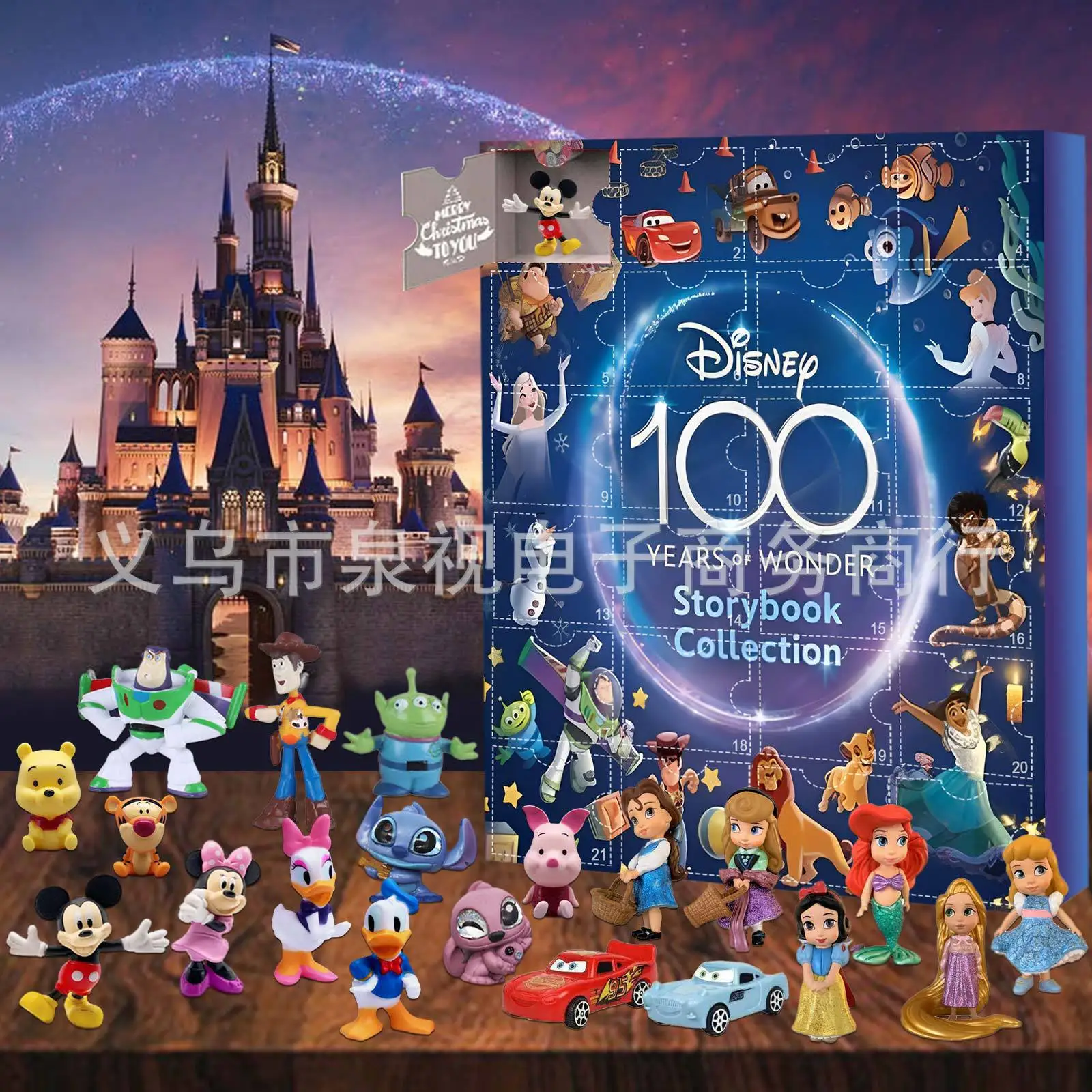 2024 nowe akcesoria Disney Stitch świąteczne pudełko z kalendarzem adwentowym Lilo i Stitch Model lalki figurki Anime świąteczny prezent dla dzieci zabawka dla chłopca