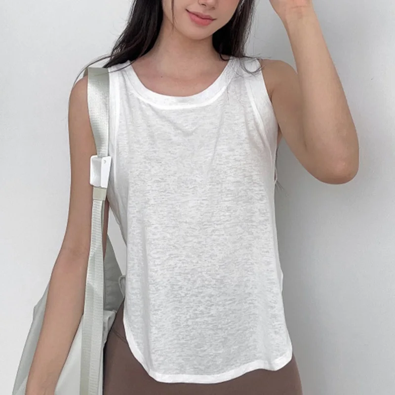 Cloud Hide Quick Dry Sports Shirts for Women XL Crop Top Breathable Plus Size Yoga T-Shirt Gym Workout Cover-up Sleeveless Vest