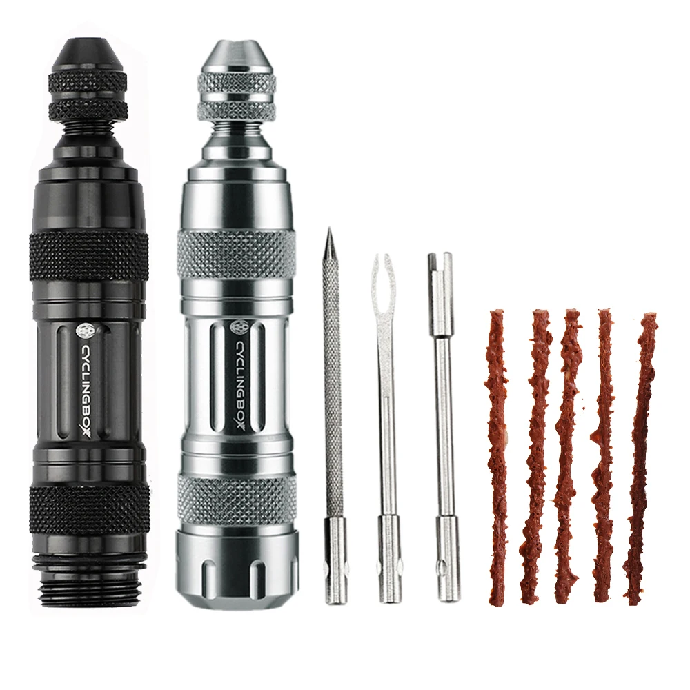 

Bike Tubeless Tire Puncture Kit Scooter Motorcycle Bicycle Tyre Repair Tool Portable Outdoor Accessories