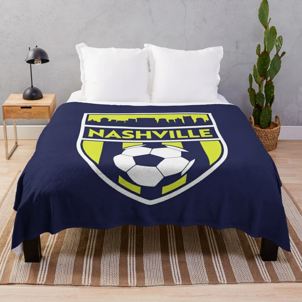 Nashville Soccer Team SC Futbol Club Fan Throw Blanket Vintage Blanket Furry Blanket Polar blanket