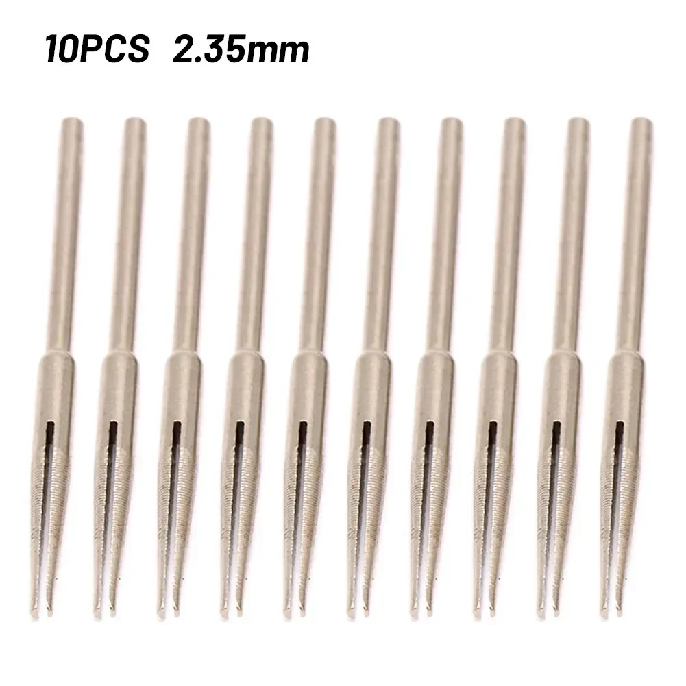 10PCS 2.35/3mm Shank Sandpaper Clamp Split Mandrels Long Abrasive Holder Clip Rod Carved Point For Rotary Grinder Accessories