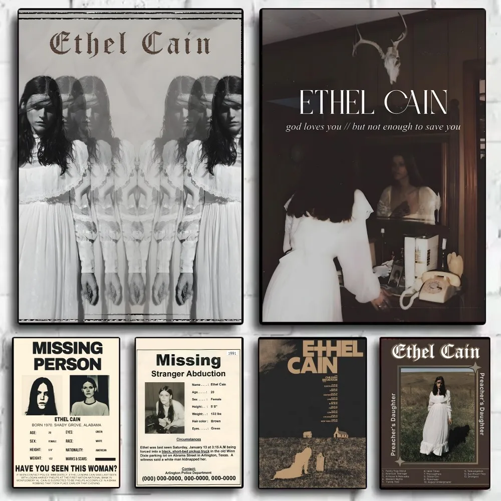 

Singer E-Ethel Music Albums Cain Poster HD art sticky wall waterproof home living room bedroom bar aesthetic decoration