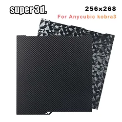Anycubic Kobra 3 Combo Build Plate 256x268 Spring Steel Sheet PEO PET Sheet Double Sided 3d Printer Anycubic Kobra 3 Smooth Bed