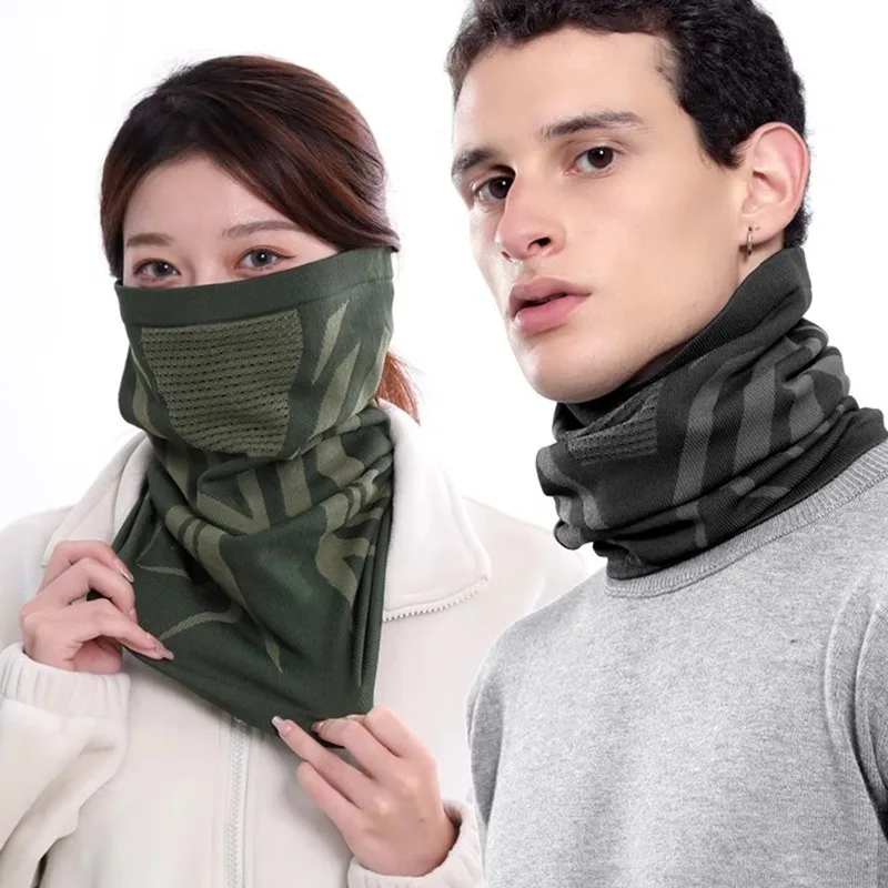 Winter-Halswärmer-Gamasche, Sturmhaube (Ohrschlaufen, Anti-Ausfallen), winddichte Gesichtsmaske für Ski, Snowboard