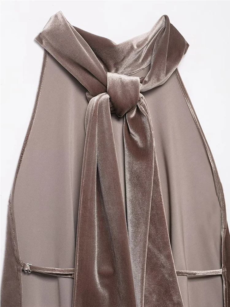 المرأة الرسن الأعلى 2025 المرأة موضة جديدة بلون عارية الذراعين أكمام عدم التماثل هيم الرسن الأعلى المرأة مثير أنيقة الرسن #4