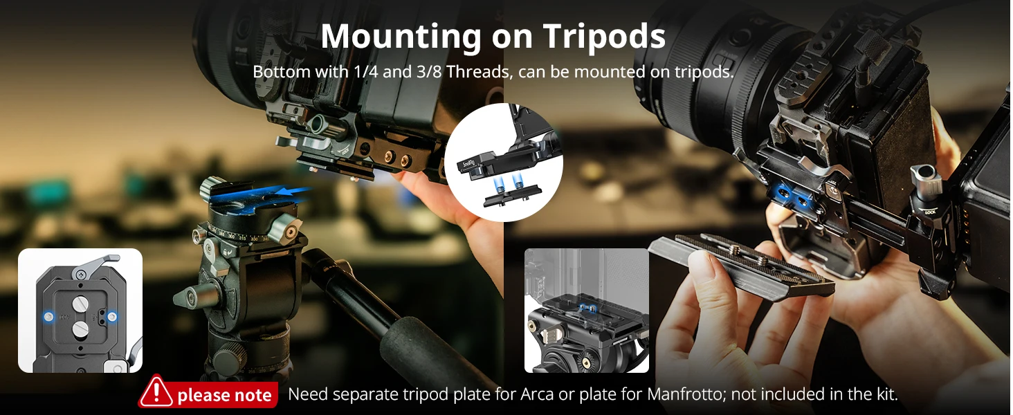 SmallRig Faltbare V-Mount-Batterieplatte für Sony FX3 / A7 V / A7 IV / A7S III für Canon R5 / R6 für Nikon Z8 QR-Platte für Arca – Detail 7
