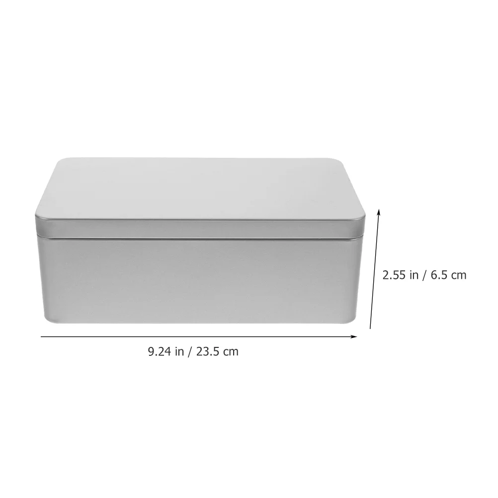 Metal Tin Box Lids Tinplate Boxes Tea Tin Canister Candy Box Rectangular Tin Box Mini Portable Box Containers Beads Jewelry