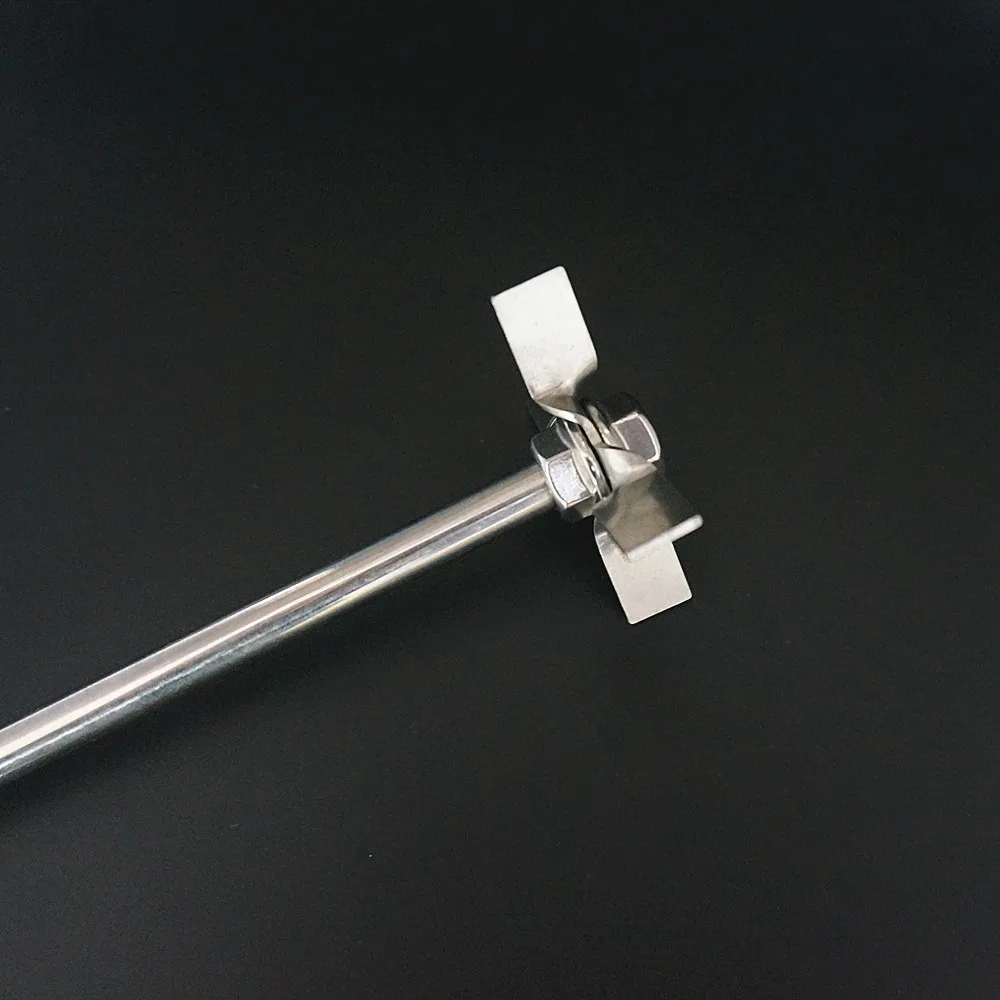 

1set lab 304 stainless steel four-leaf blade with rod 6cm 7cm paddle for laboratory mixer stirring equipment