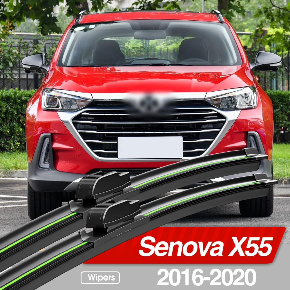 For BAIC Senova X55 2016-2020 Front Windshield Wiper Blades 2pcs Windscreen Window Accessories 2017 2018 2019