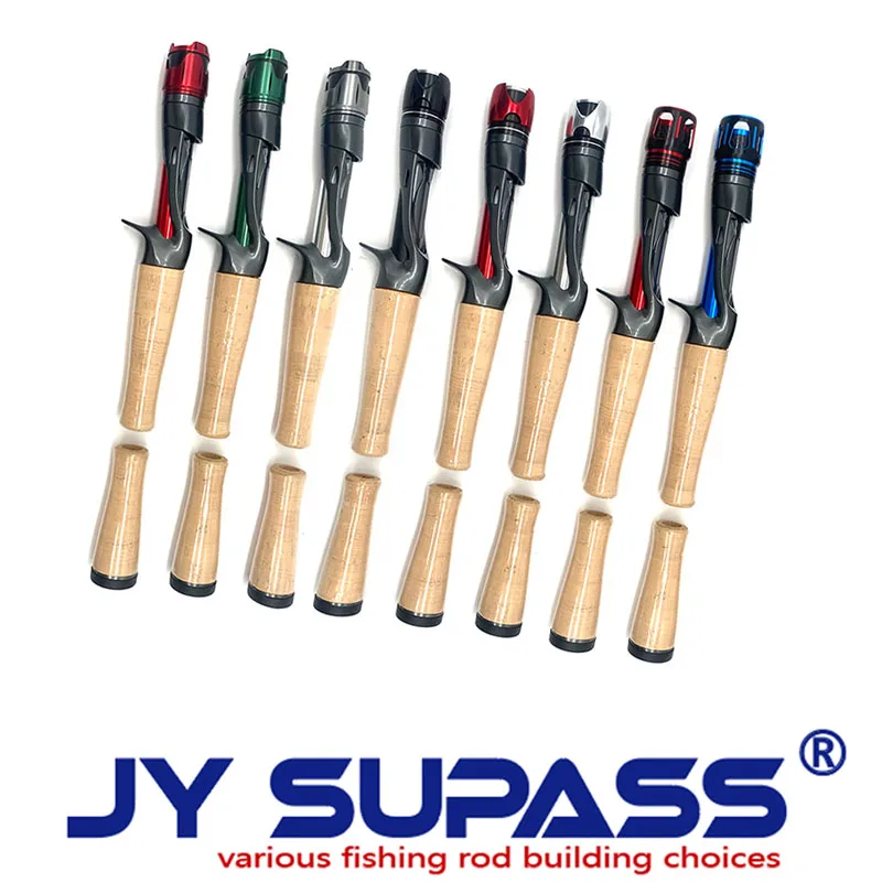 JY SUPASS VFC Custom fishing rod building components casting reel seat EVA Cork Grip Rod Building and Repair reelseat handle set