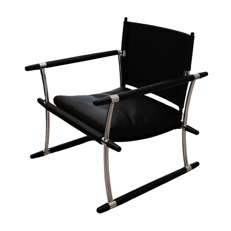 

Simple household stainless steel armrest leisure chair, single sofa chair
