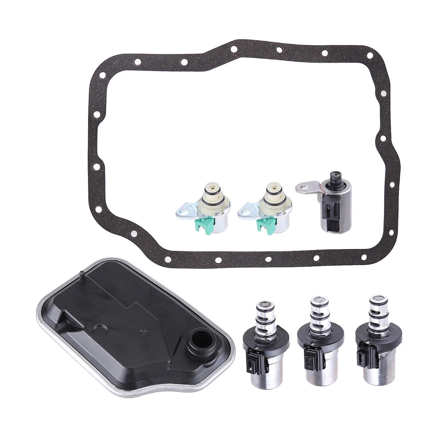 1Set Transmission Solenoid Valve Gasket Filter Kit for Ford 4F27E 2010-2013 Ford Transit Connect Valves Auto Replacement Parts ﻿