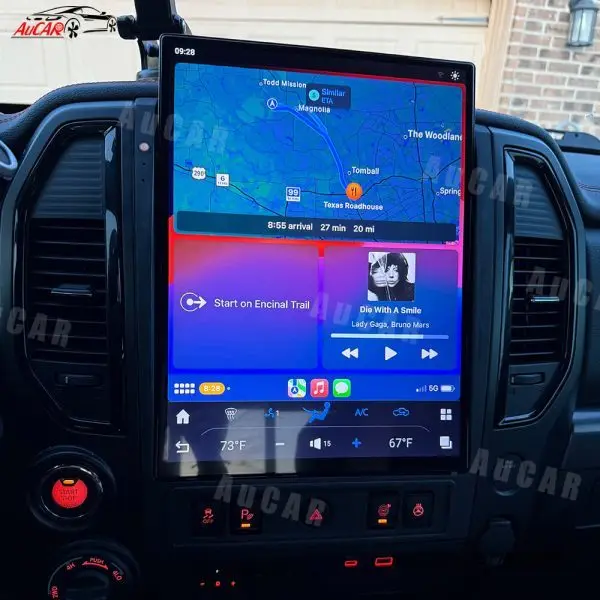 Aucar 15.6'' Tesla Screen Android 13 Car Multimedia DVD Player for Nissan Titan 2020-2025 Car Radio GPS Navigation Head Unit view 2