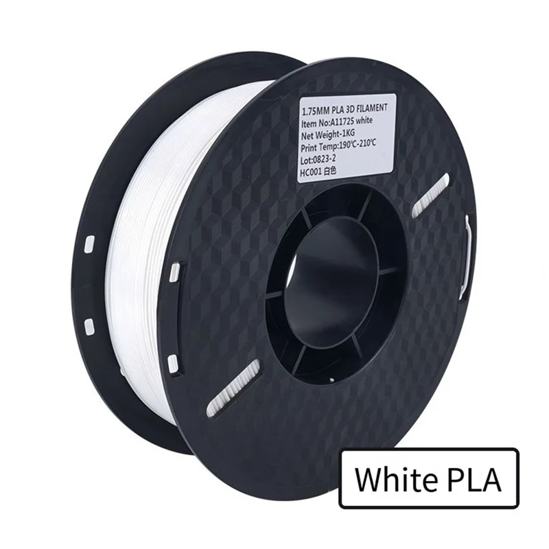 لوازم الطباعة ثلاثية الأبعاد لوازم PLA 1.75 مللي متر/1 كجم خيوط طابعة ثلاثية الأبعاد 1 كجم بكرة أجزاء طابعة ثلاثية الأبعاد ملحقات أبيض