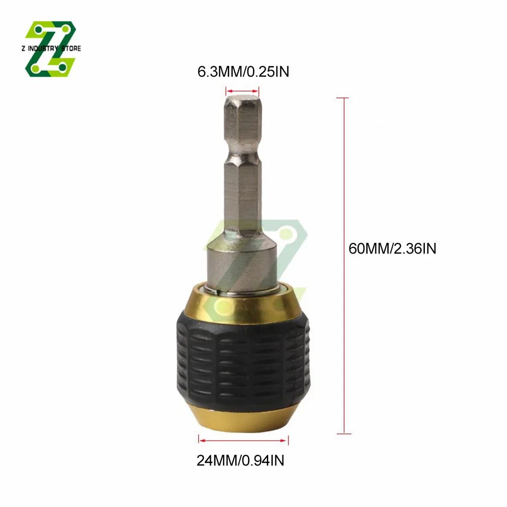 Hexagonal Shank Quick Coupling Electric Drills 1/4 Inner Hex Self-locking Connecting Rod Drill Bit Holder Drill Chuck Adapter