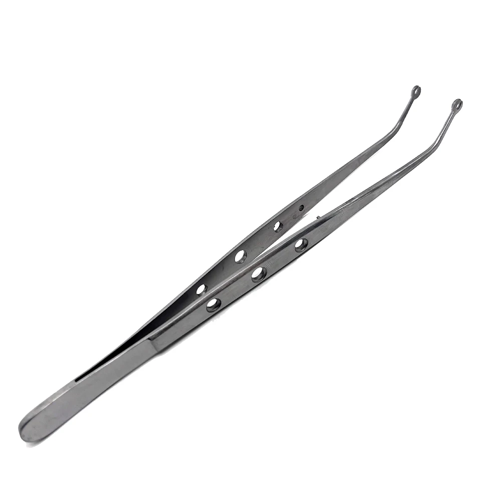 Dental Surgical Stitching Tweezer Cotton Dressing Forcep Slots Surgical Needle Tweezers Operation Serrated Tip