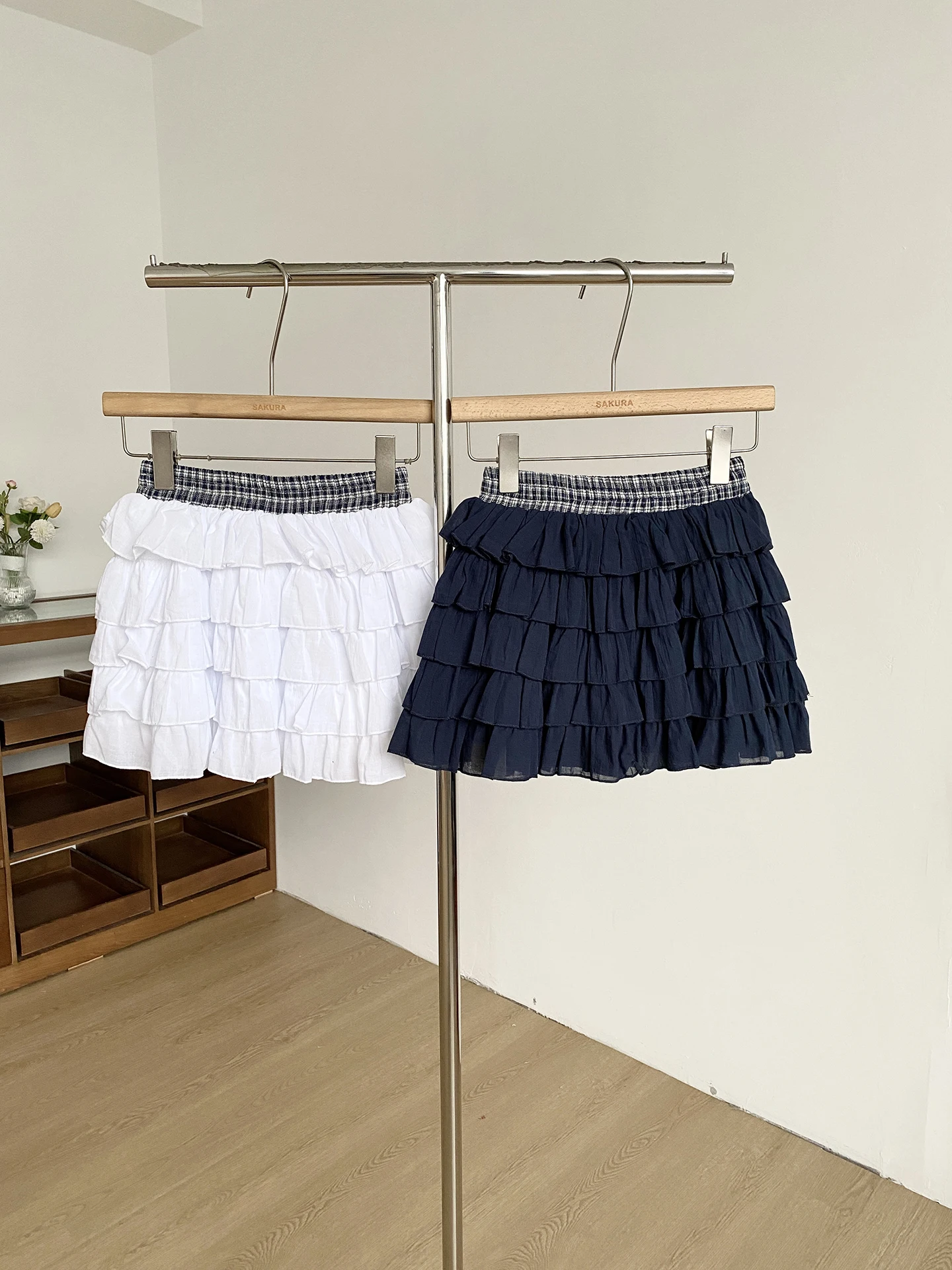 Sweet Ballet Style Short Cake Skirt High Waist Ruffle Layered Youthful Puffy Half-length Skirt for Petite Women Summer