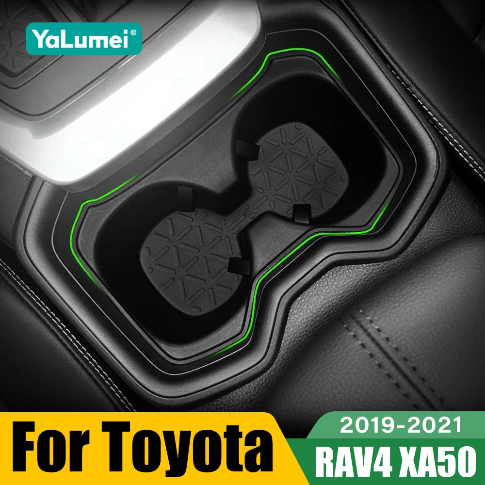 Portavasos para Consola Central de Toyota RAV4 XA50 2019 2020 2021, Organizador de Almacenamiento Doble para Vasos, Antideslizante