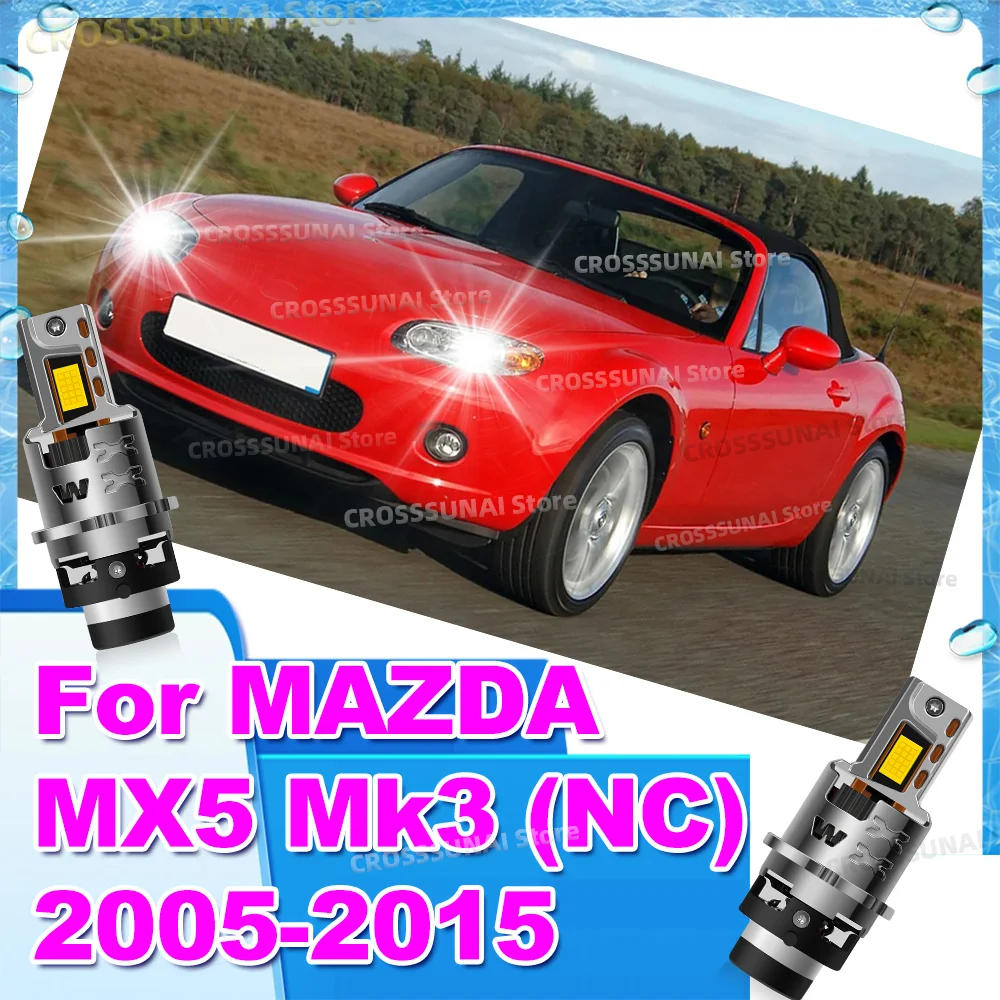 

LED Headlight 6000K Canbus 50000LM Turbo Fan Car Bulbs For MAZDA MX5 Mk3 NC 2005-2015 2009 2010 2011 2012 2013 2014