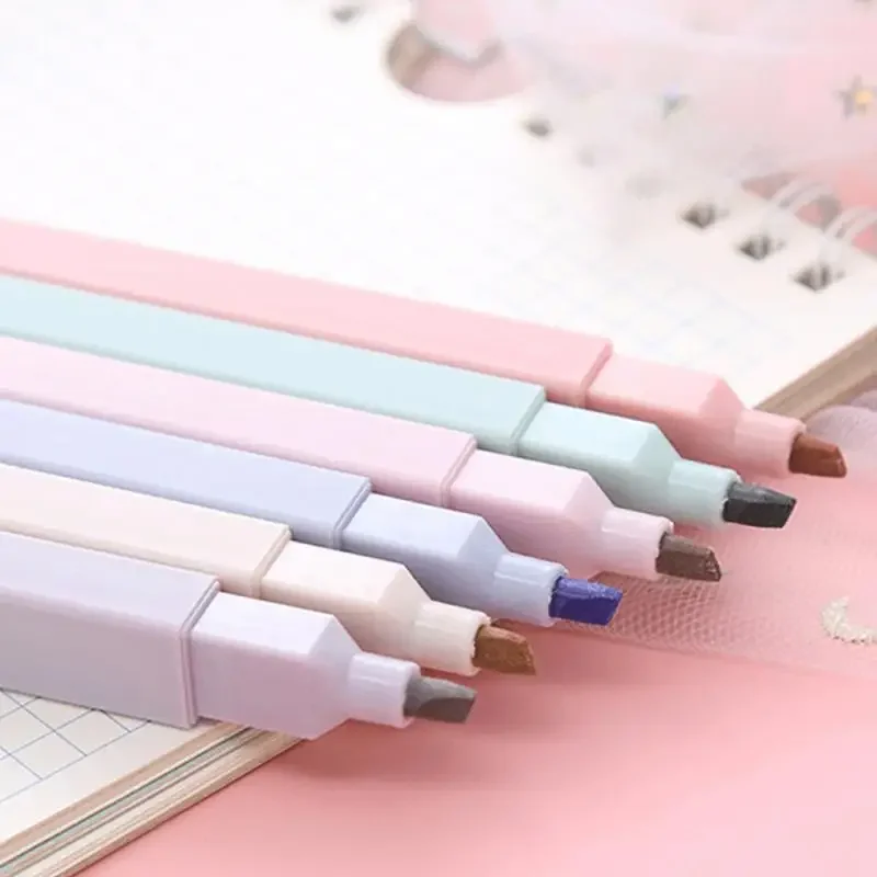 Resaltadores Pastel, bolígrafo artístico para dibujar Graffiti, bolígrafo fluorescente colorido, papelería para estudiantes, suministros escolares y de oficina