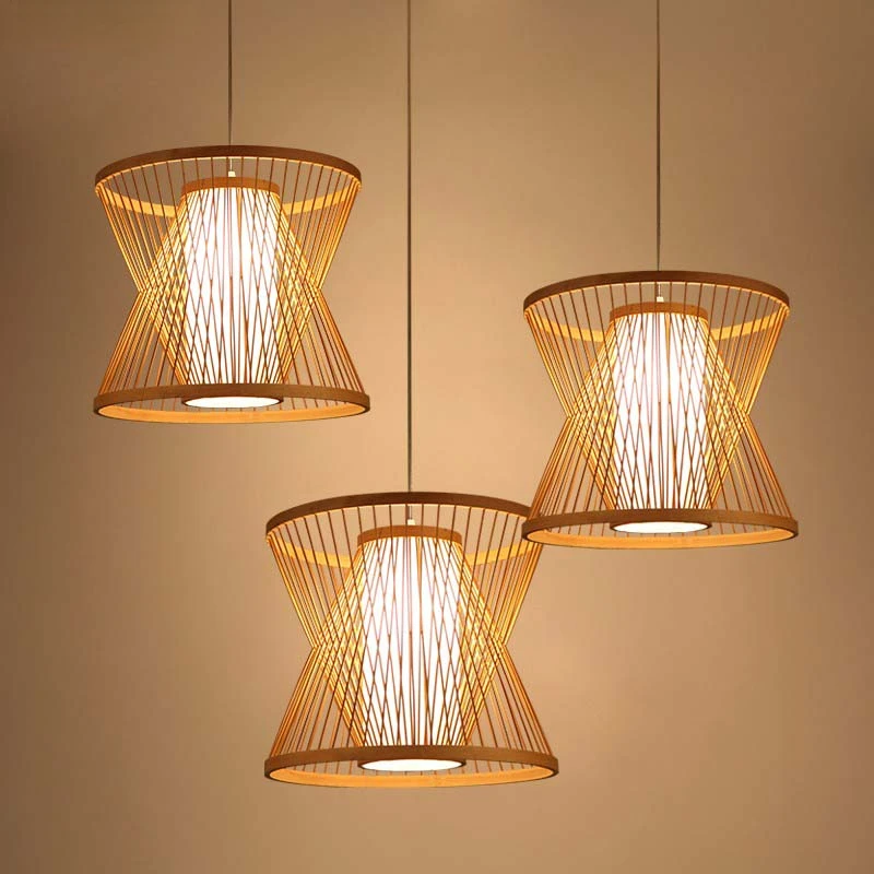 

Bamboo Chandelier Japanese Art Zen Lighting Creative Restaurant Lamps Tea Room Personality Bamboo Artwork Decorative Lamp