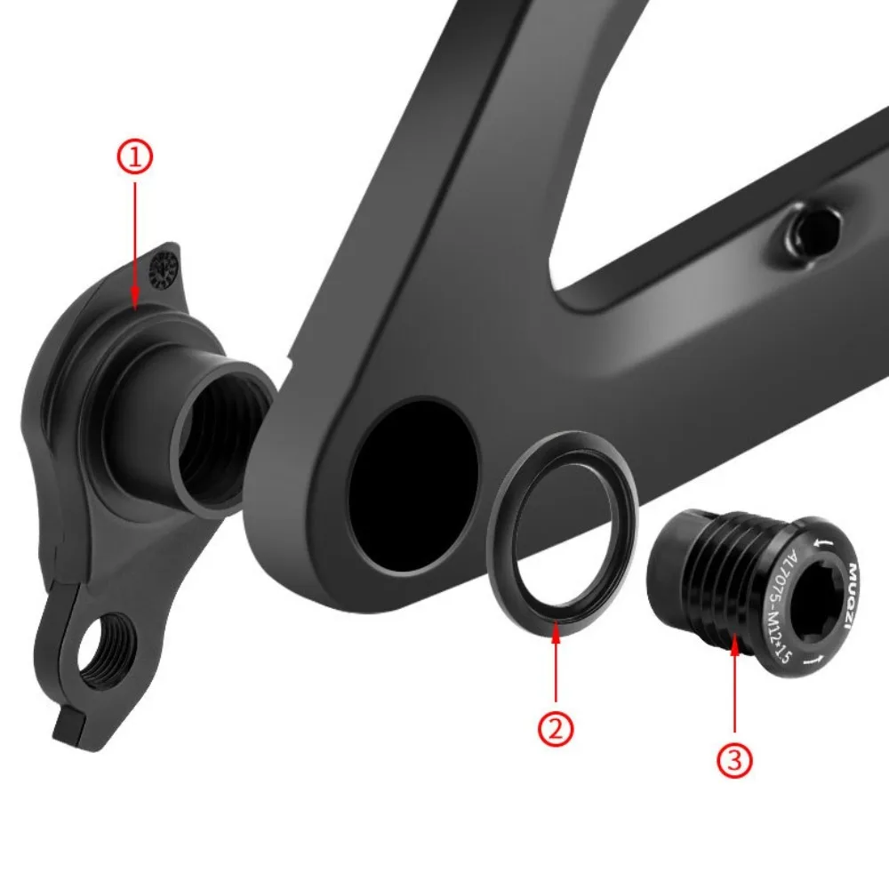 Gear Tail Hook Parts M12-1.0 UDH Rear Hanger MTB M12-1.5 Thru Axle Rear Hook Universal Unify Rear Derailleur Hanger Cycling