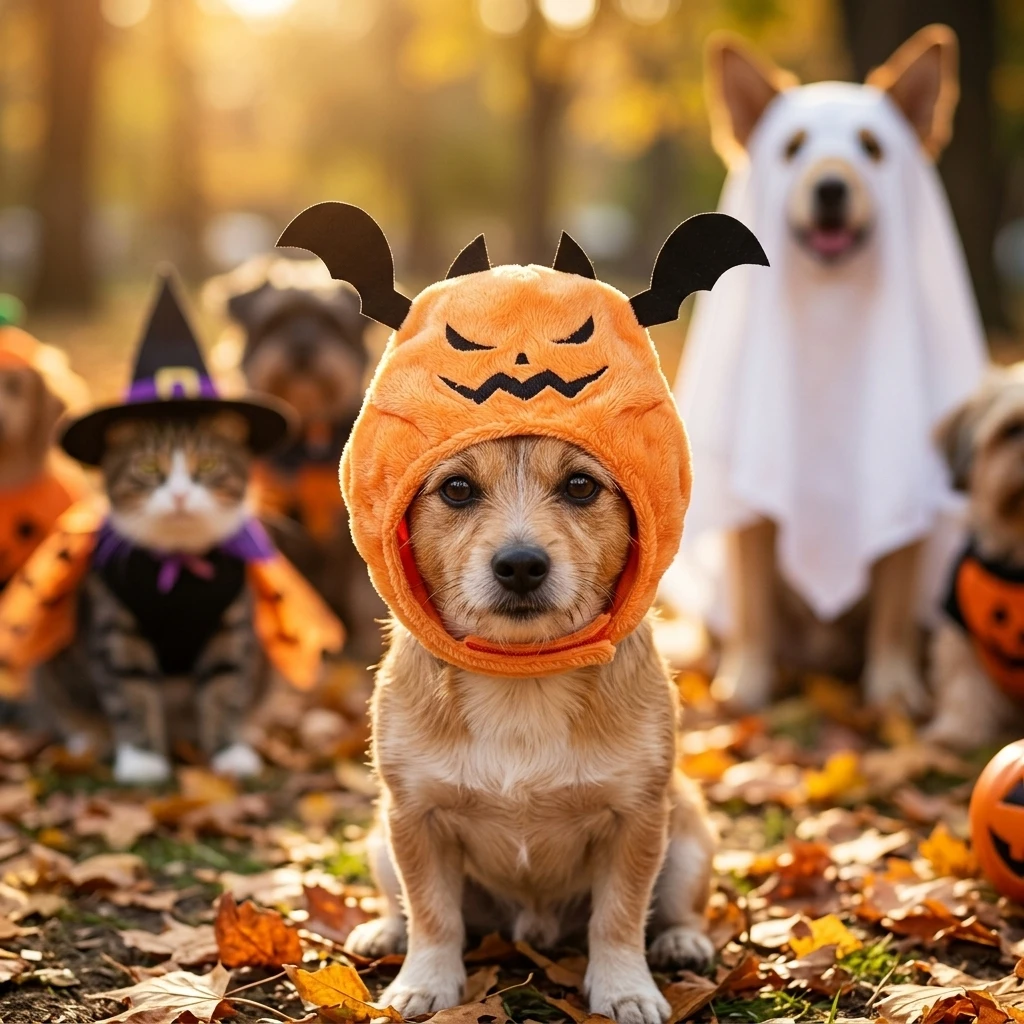 Pet Hat Halloween Funny Pumpkin Cat Cap Dog Headgear Hat Cute Animal Halloween Cosplay Costume Headgear Small Pet Accessories