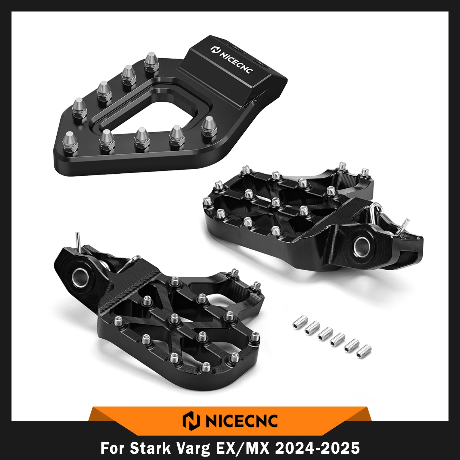 

NICECNC 2024-2025 For Stark Varg EX For Stark Varg MX Extender Foot Pegs Footrests & Rear Brake Pedal Tip Electric Dirt Bike