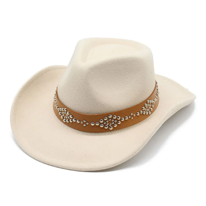 Top Hat Curved Brim Cashmere Felt Cap American Western Cowboy Hat Spring And Autumn Men S And Women S Bridegroom Studio Hat