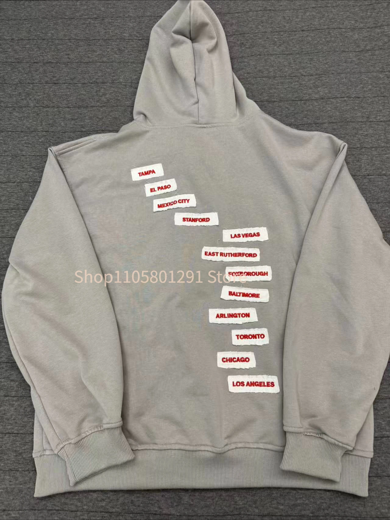 Loose Arirang Letter Patch Embroidery Hooded Jacket, Soft Casual Street‑Wear Coat, Fan Top for Daily and Concert Occasions - view 4