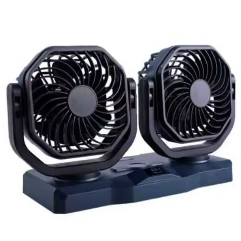12V 24V 5V USB Car Fan 10W Low Noise Portable Double Ended Universal Truck Vehicle Cooling Summer Air Conditioner