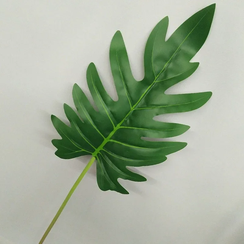 32 "große Gefälschte Pflanzen Tropical Monstera Künstliche Palme Kunststoff Blatt Wasser Anlage für Büro Schreibtisch Home Garten Grün decor – Detail 34