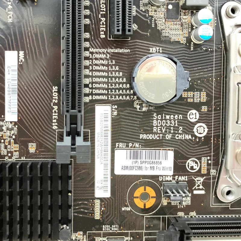 Thinkstation P520 X299 00FC986 00FC987 Workstation Motherboard 0FC986 0FC987
