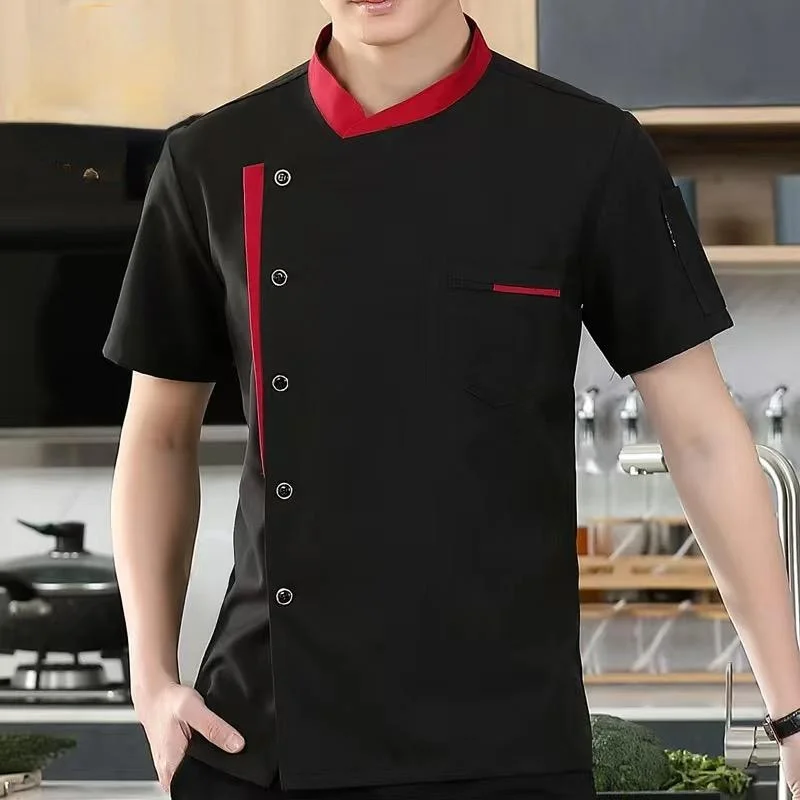 Stile classico Uomo Donna Ristorante Cucina Cantina Chef Uniforme Maniche Giacca da cuoco Cameriere Abiti da lavoro