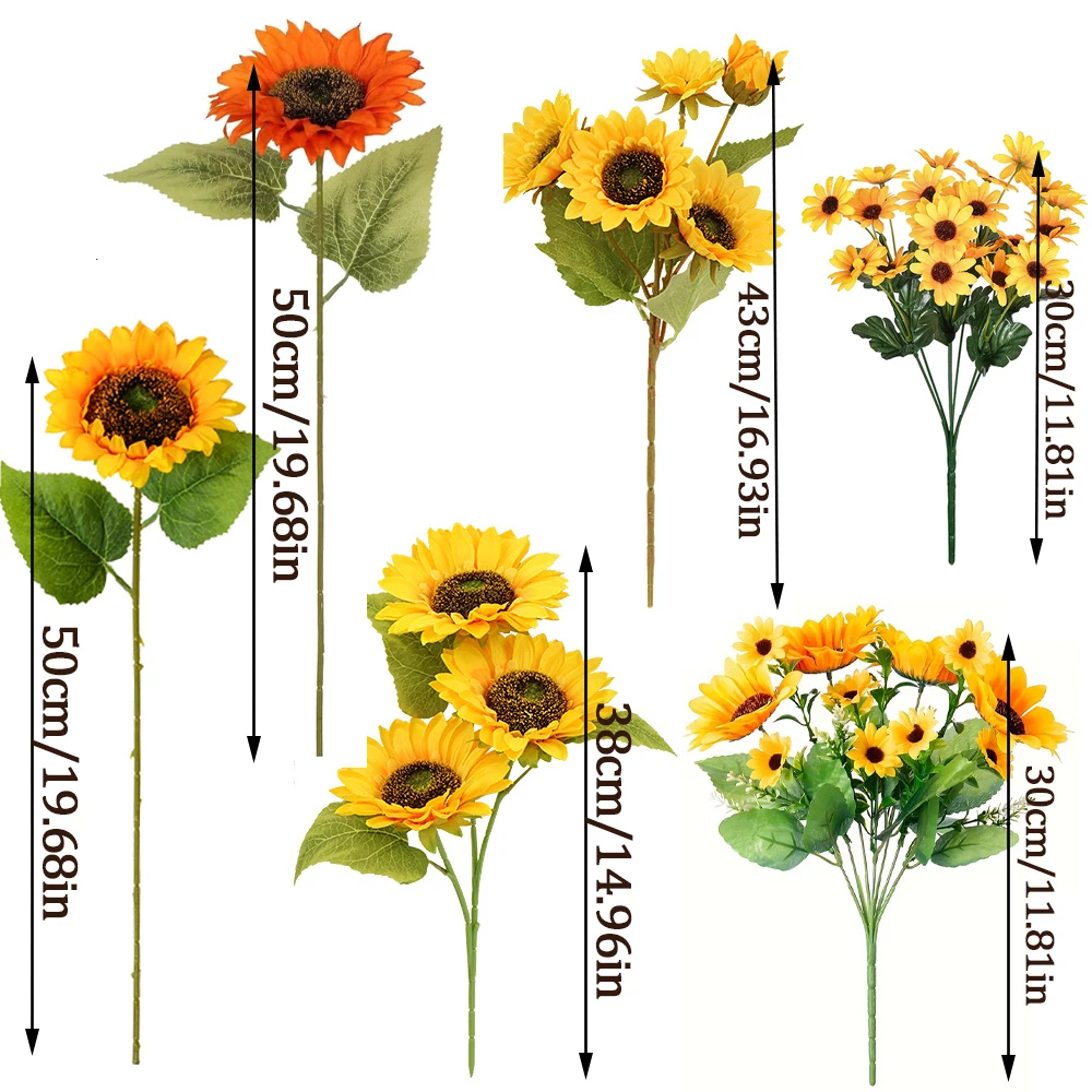 Ramos de Girasoles Artificiale - Outdoor Furniture Usa reseña y precio
